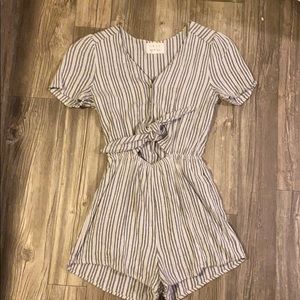 Lost & Wander - Tie button up romper